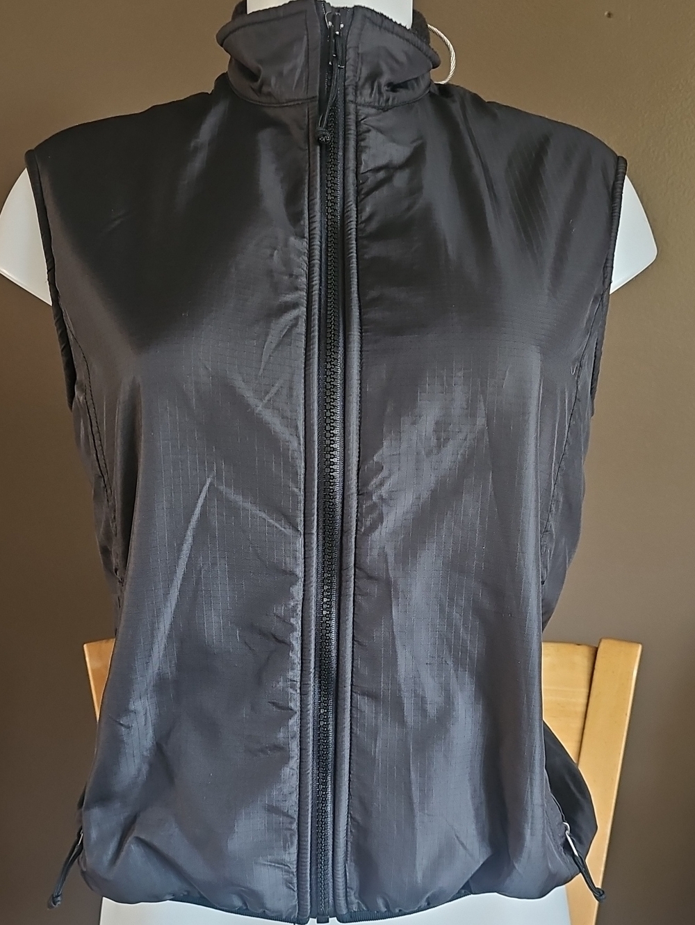 Black Women's Lightweight Zip-Front Vest